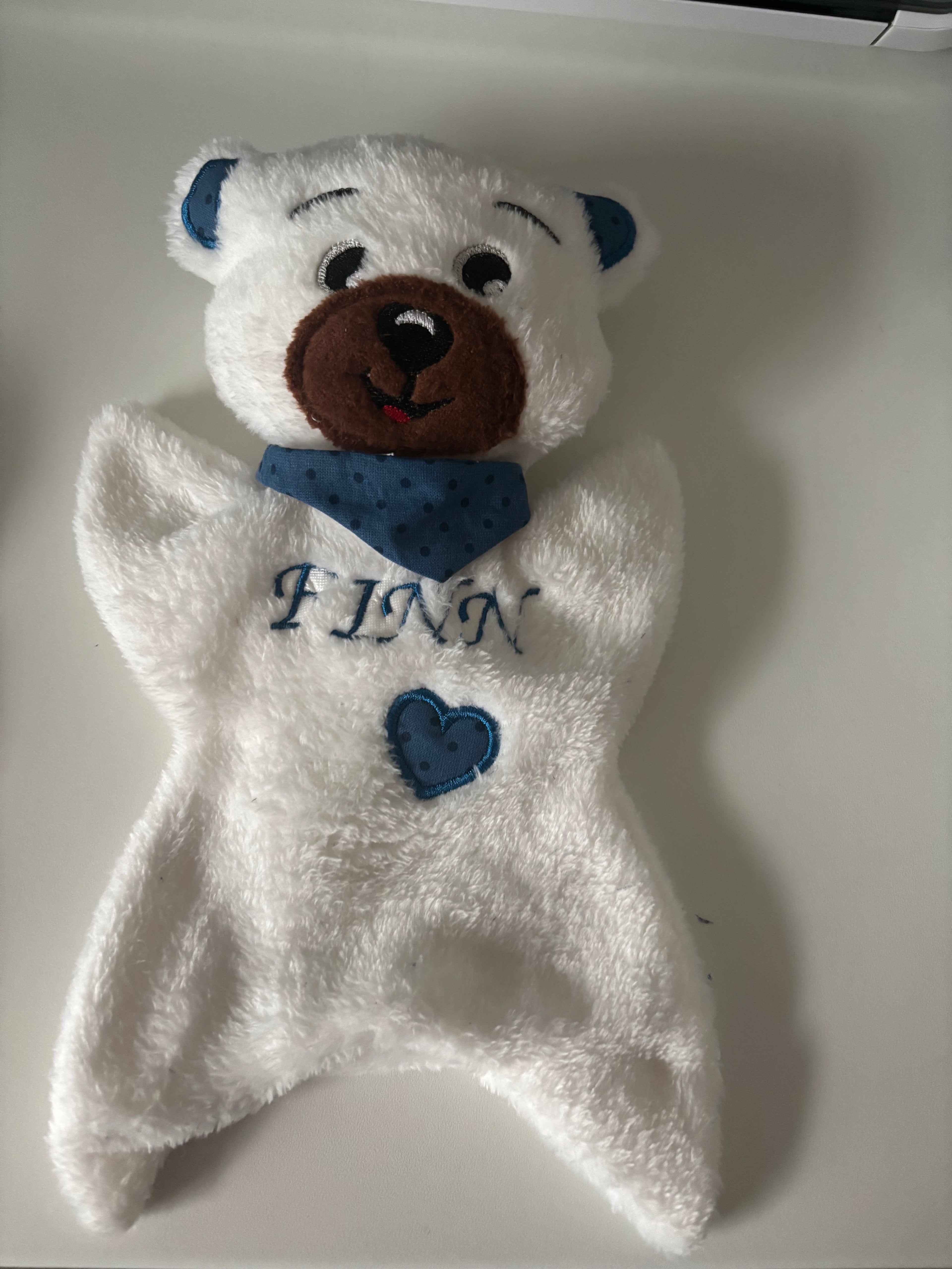 Personalisiertes Schnuffeltuch 35cm - mit  Namen bestickt