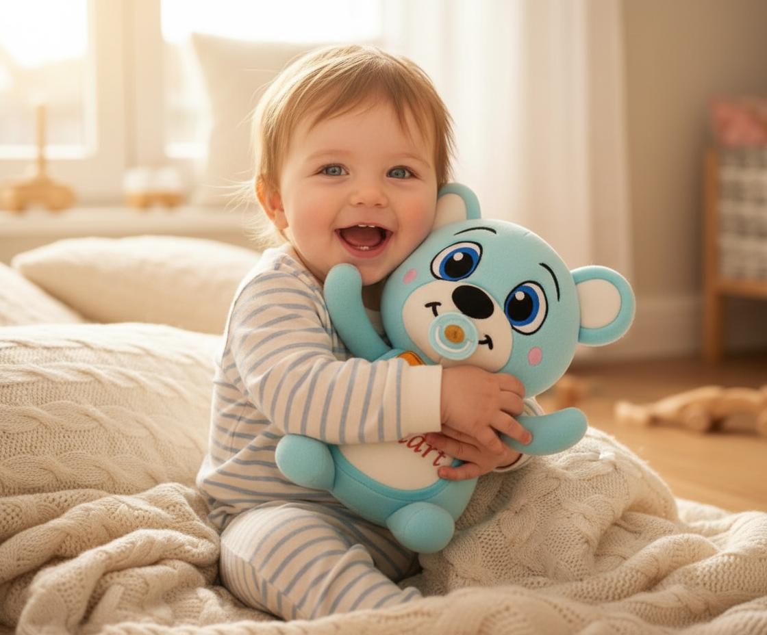 Baby mit Kuschelbär