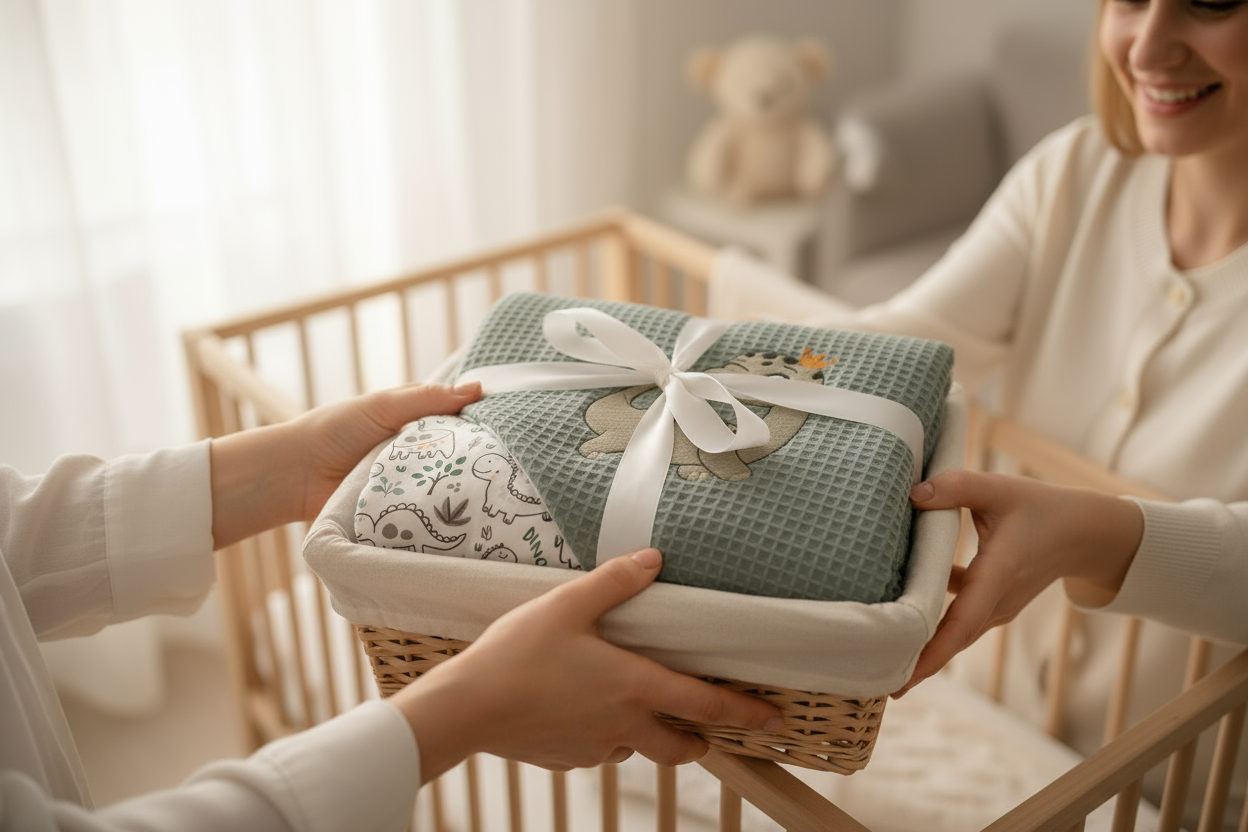 Dinosaurier-Decke als Geschenk