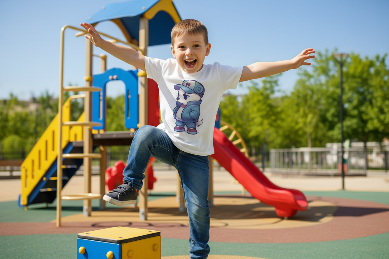 Kind mit coolem Motiv T-Shirt