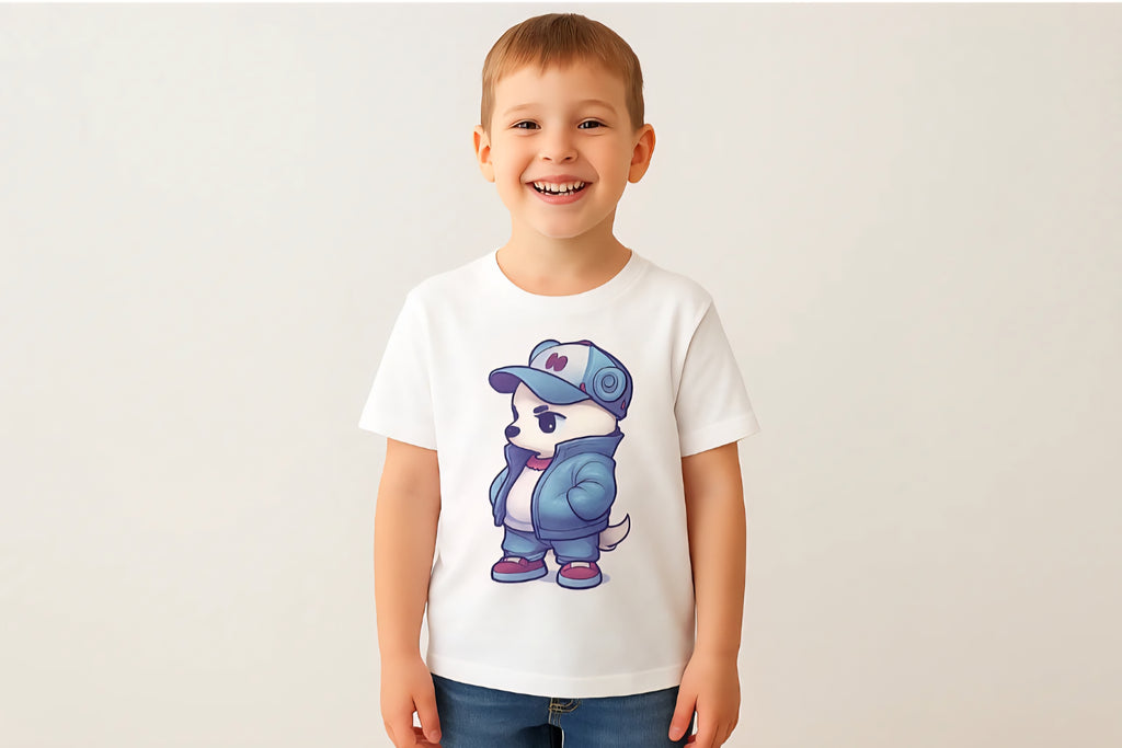 Kinder T-Shirt mit coolem  Motiv bedruckt