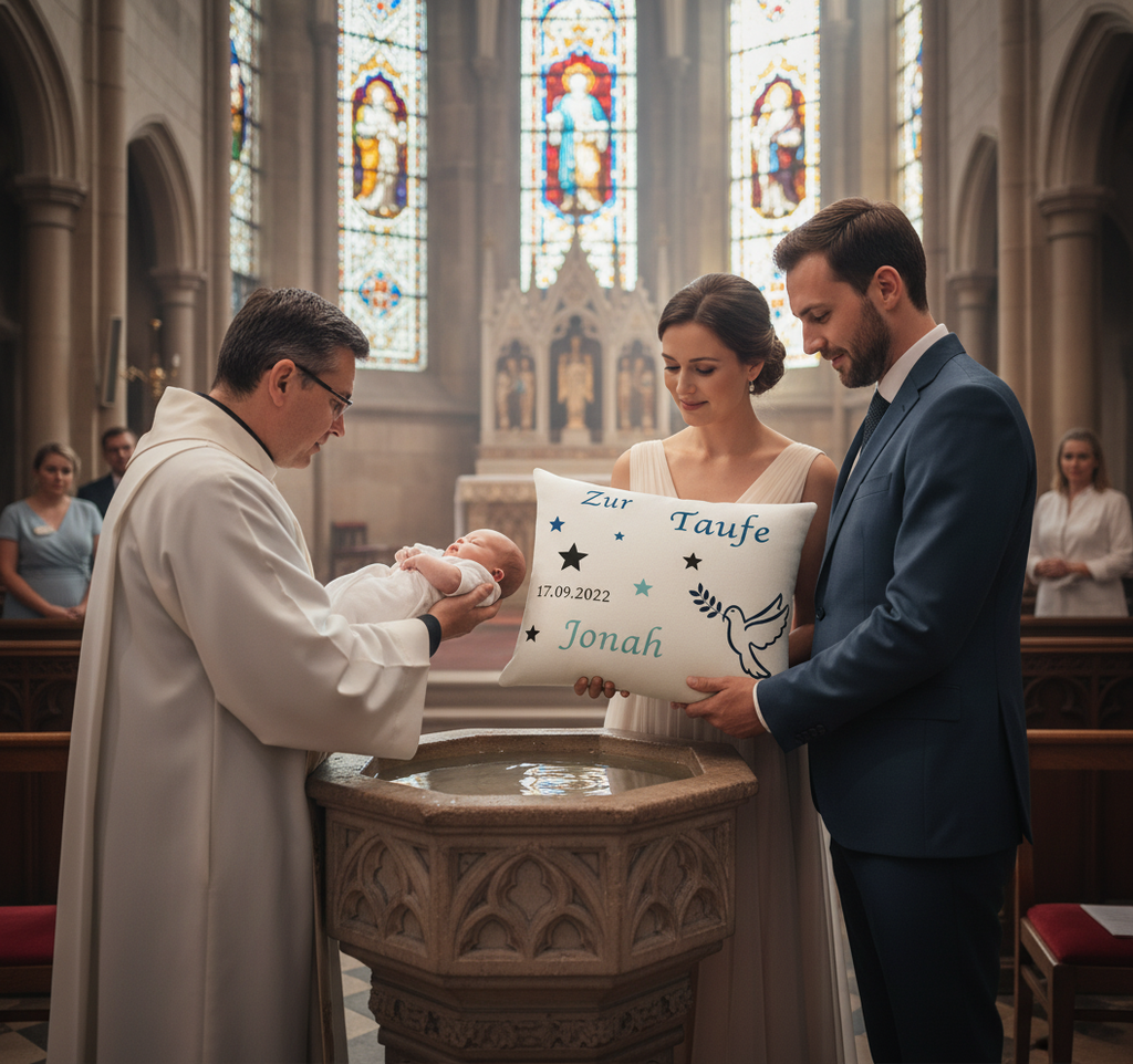 Taufkissen in der Kirche